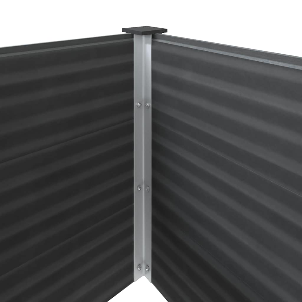 vidaXL Ζαρντινιέρα Υπερυψωμένη Γκρι 250 x 50 x 91 εκ. από WPC