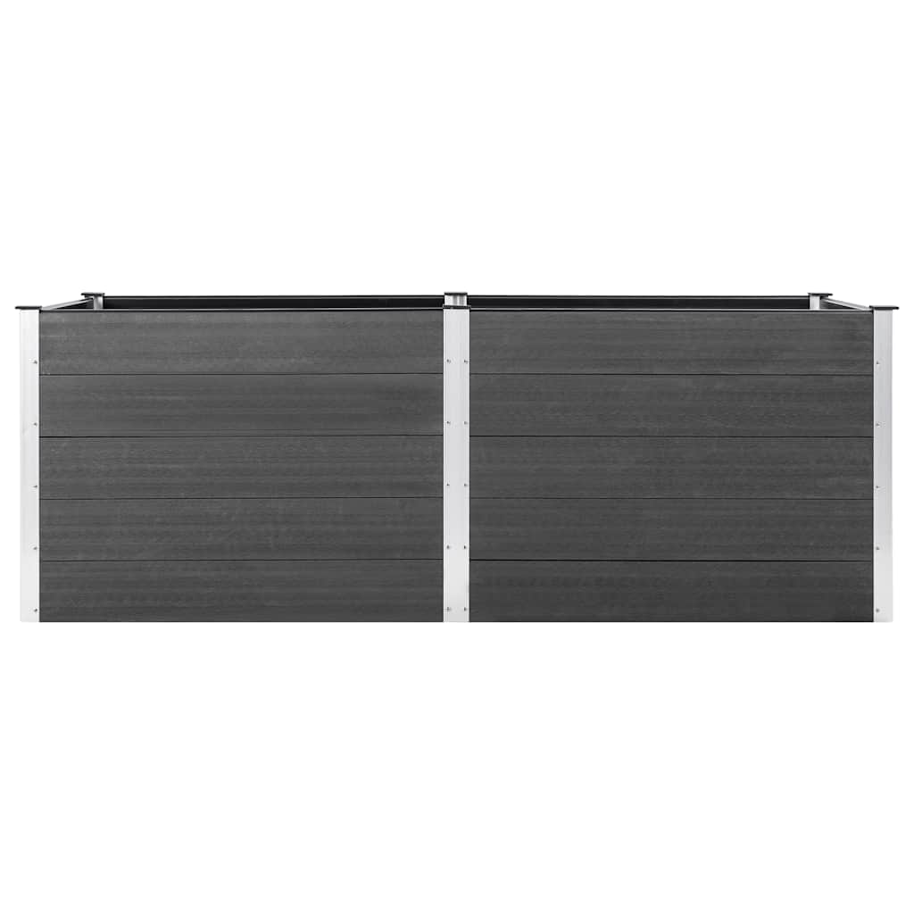 vidaXL Ζαρντινιέρα Υπερυψωμένη Γκρι 250 x 100 x 91 εκ. από WPC
