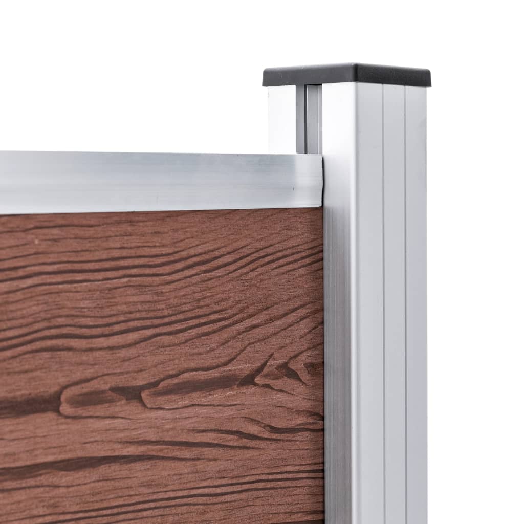 vidaXL Πάνελ Περίφραξης Καφέ 175 x 105 εκ. από WPC