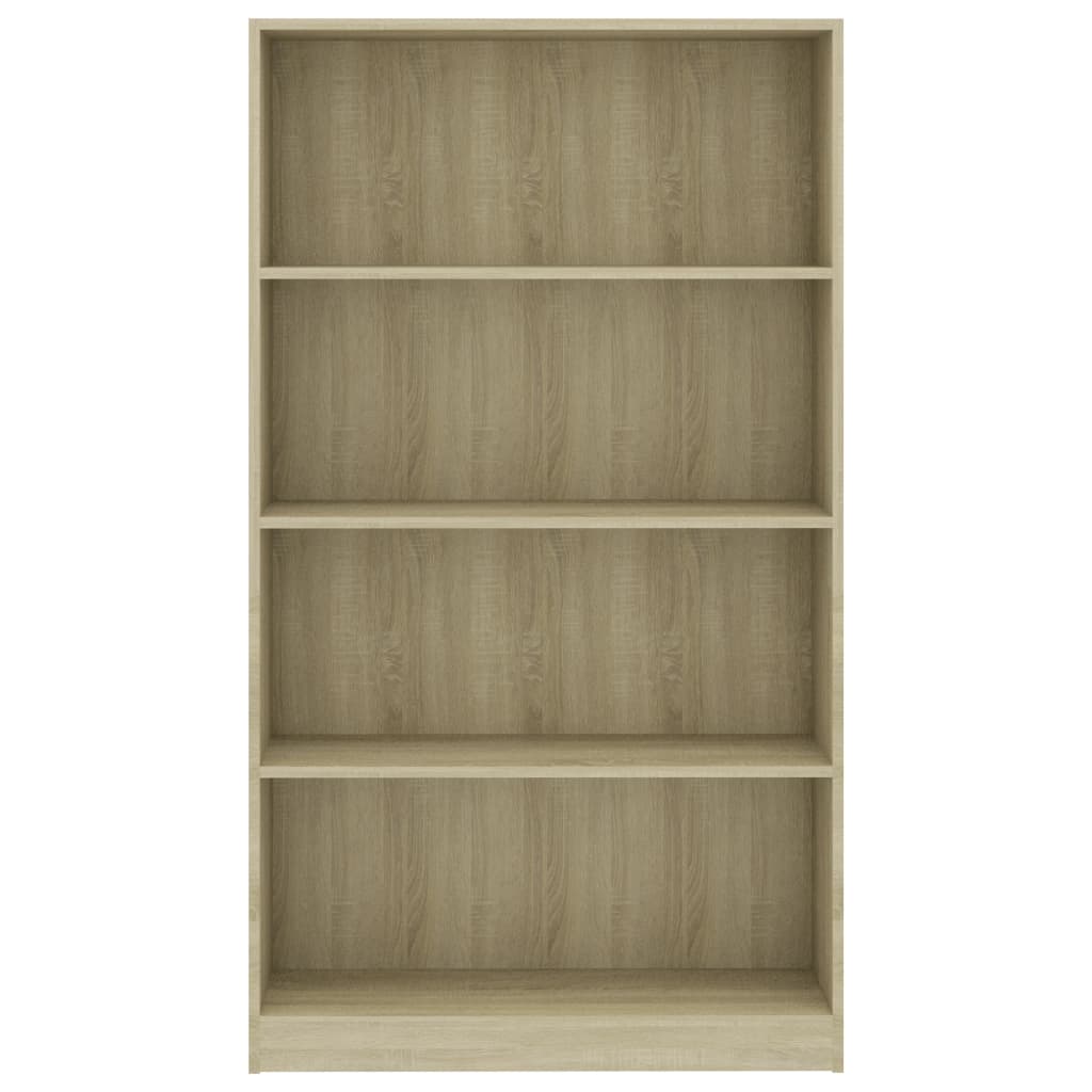 vidaXL Βιβλιοθήκη με 4 Ράφια Sonoma Δρυς 80x24x142 εκ. Επεξ. Ξύλο