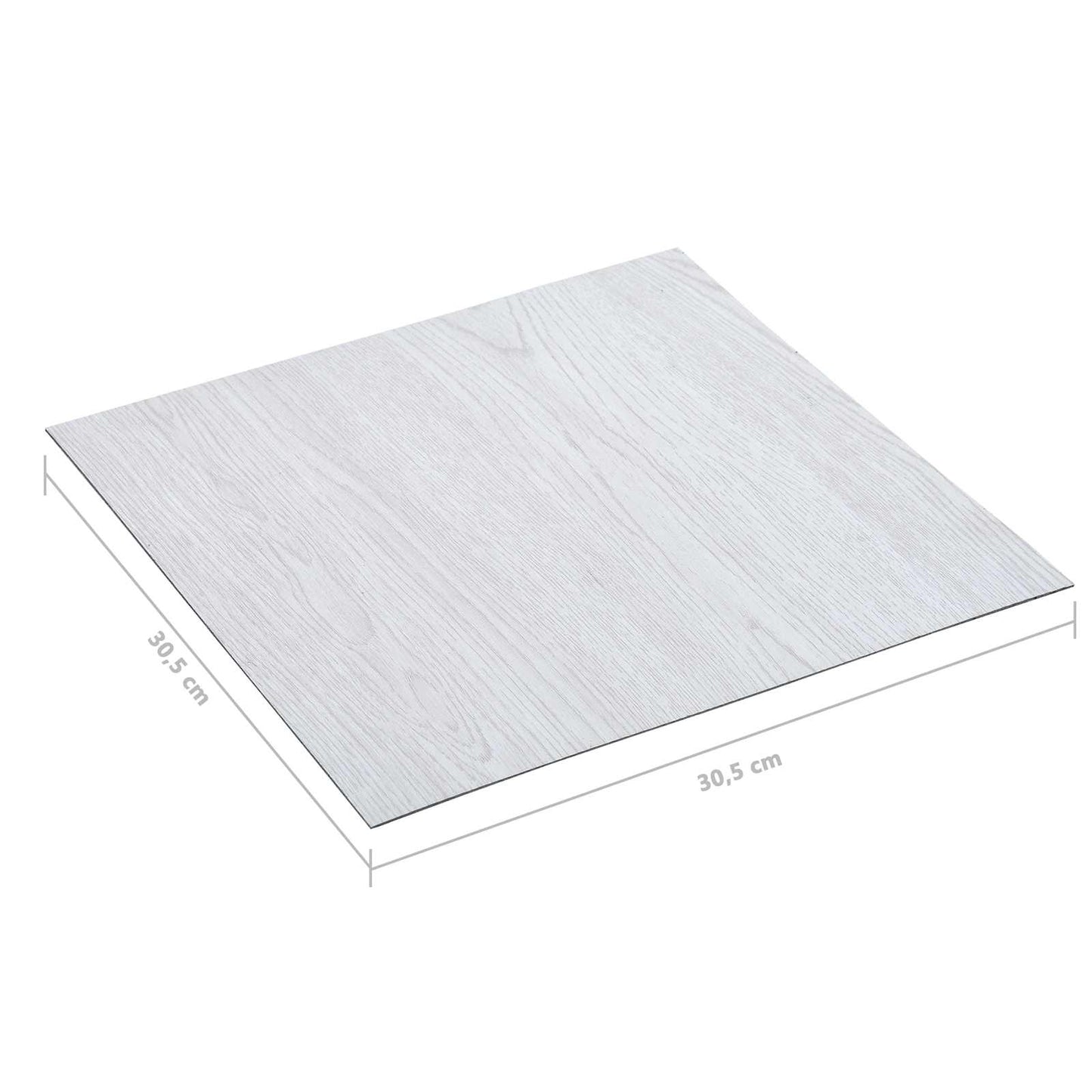 vidaXL Πλάκες Δαπέδου 5,11 τ.μ. 55 pcs PVC Λευκό ξύλο