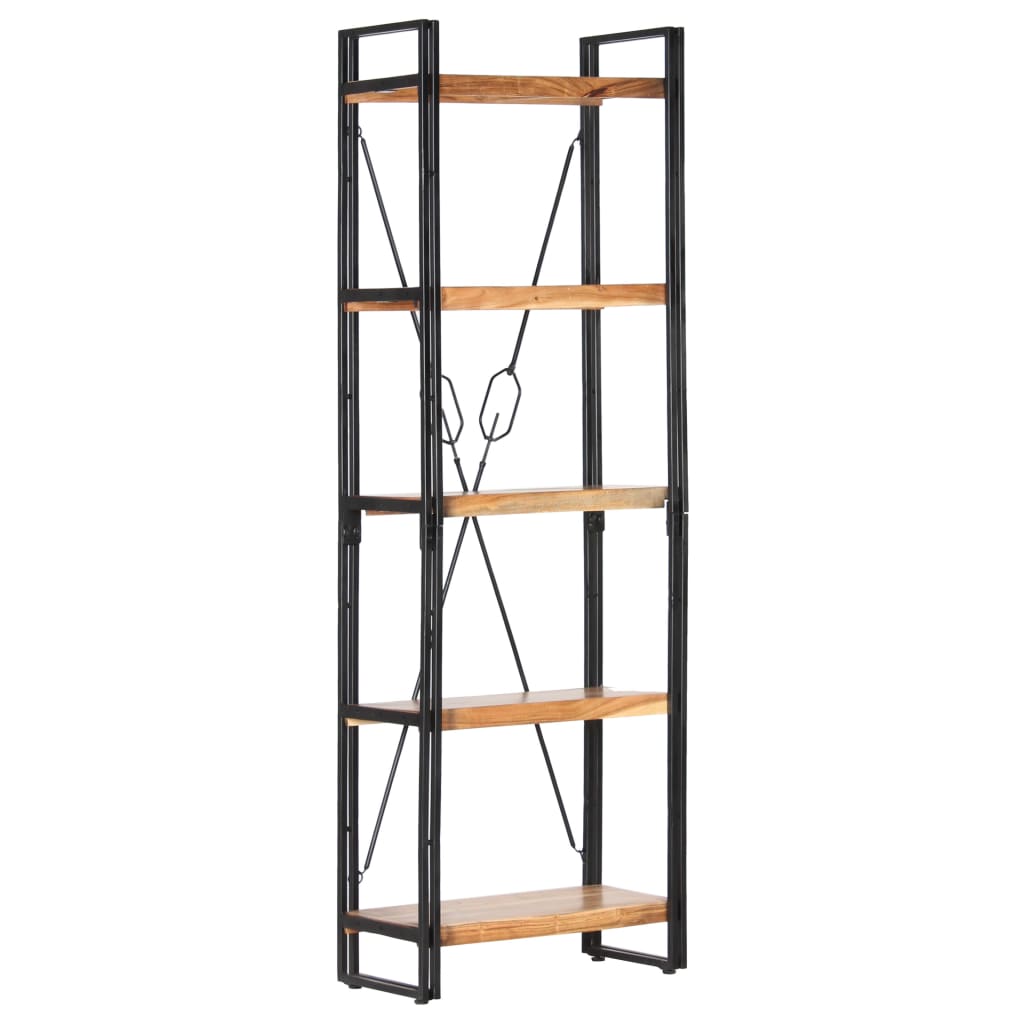 vidaXL Βιβλιοθήκη με 5 Επίπεδα 60 x 30 x 180 εκ. Μασίφ Ξύλο Ακακίας
