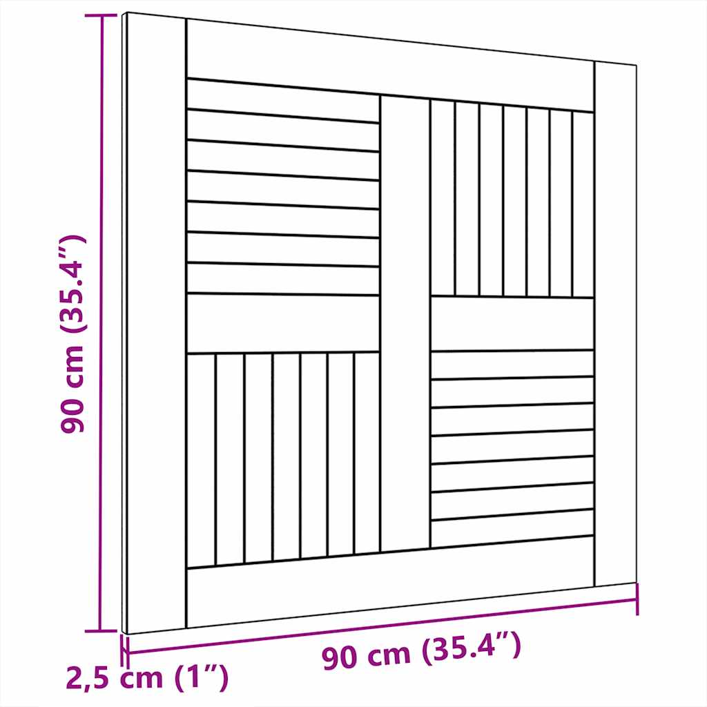 vidaXL Επιφάνεια Τραπεζιού Τετράγωνη 90x90x2,5 εκ. Μασίφ Ξύλο Teak