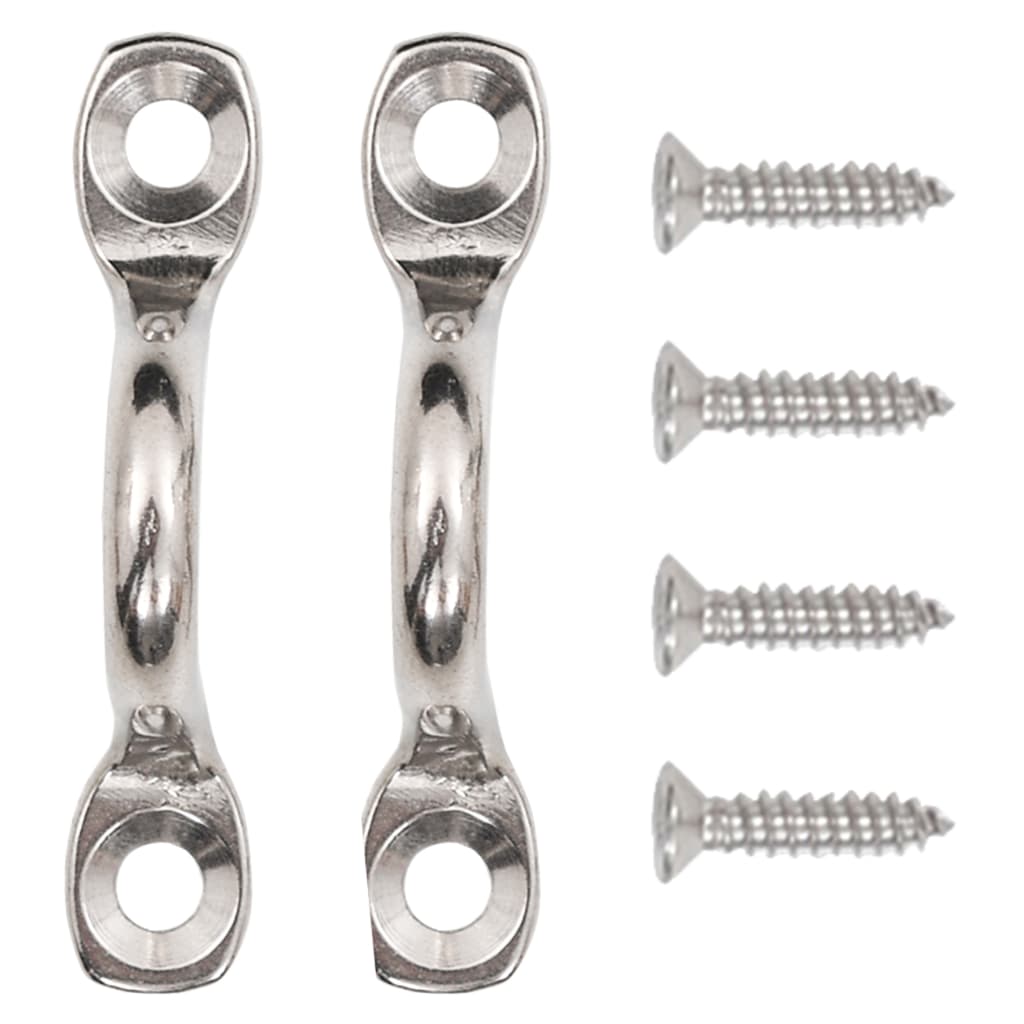 vidaXL Ιμάντες για Τέντα Σκάφους 2 τεμ. από Ύφασμα & Ανοξείδωτο Ατσάλι