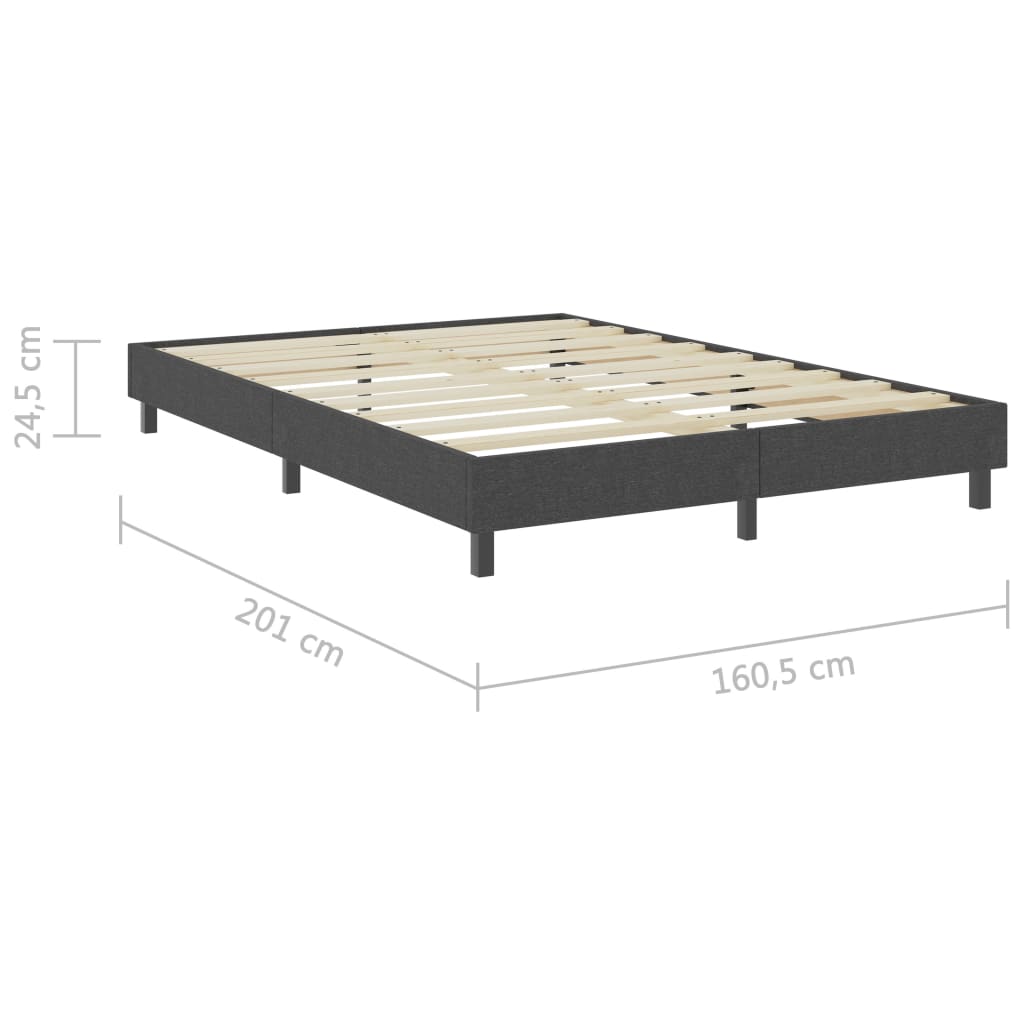 vidaXL Πλαίσιο Κρεβατιού Boxspring Γκρι 160 x 200 εκ. Υφασμάτινο