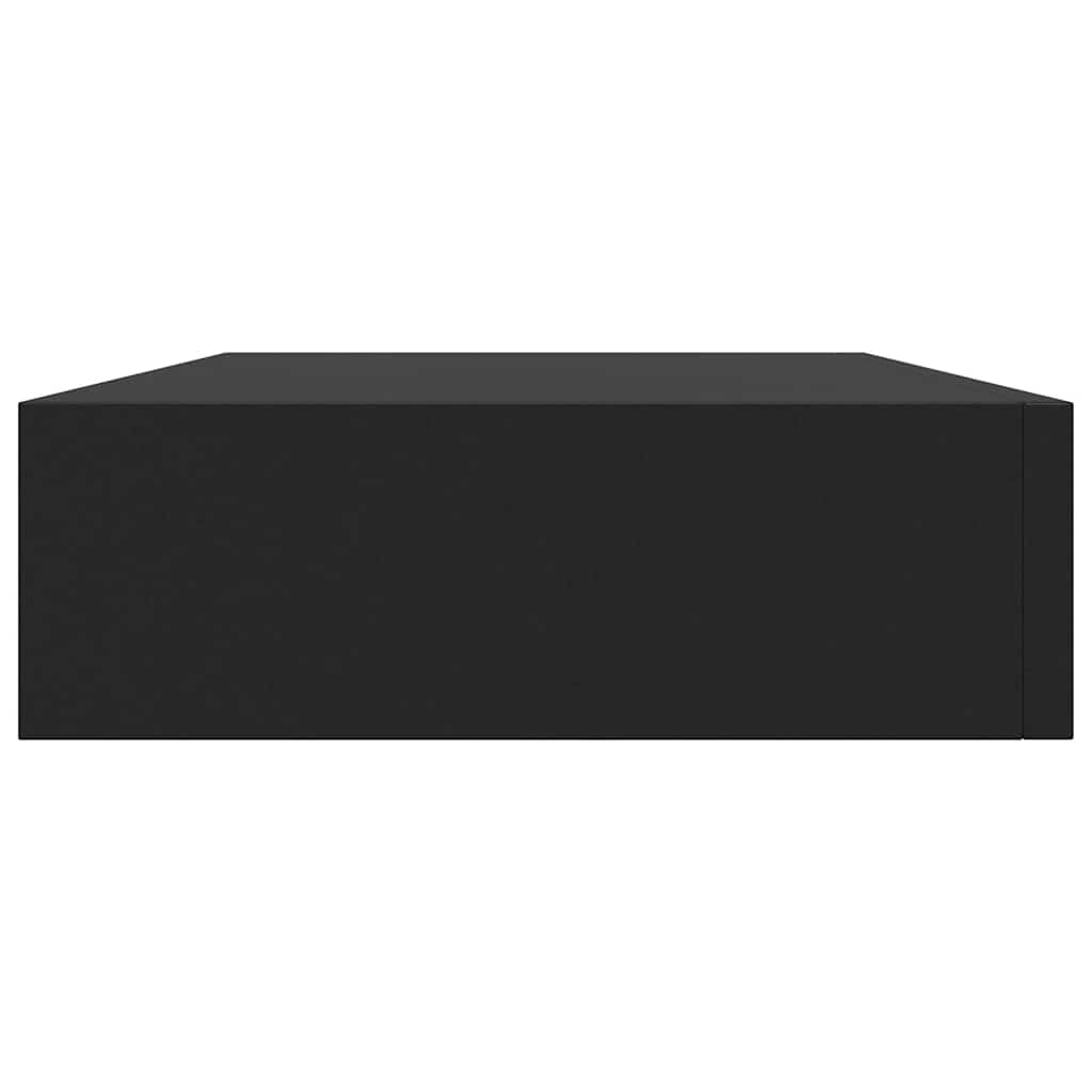 vidaXL Ράφι Τοίχου με Συρτάρι Μαύρο 48 x 25 x 8 εκ. από MDF