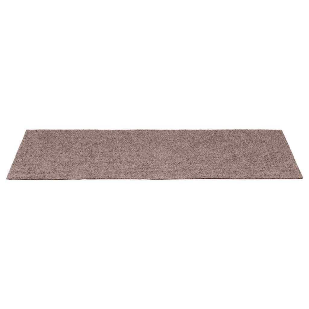vidaXL Πατάκια Σκαλιών Αυτοκόλλητα 15 τεμ. 100x21x4 εκ. Κρεμ Ορθογώνια Άκρη