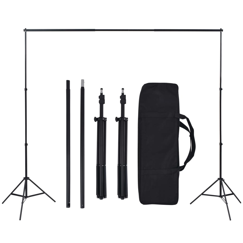 vidaXL Κιτ Φωτισμού Φωτογραφικού Στούντιο με Softbox και Φόντα