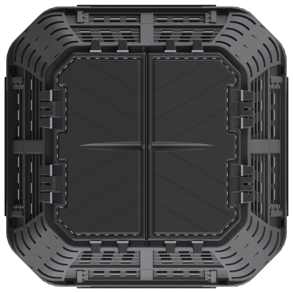 vidaXL Κάδος Κομποστοποίησης Μαύρος 93,3 x 93,3 x 80 εκ. 480 Λίτρων