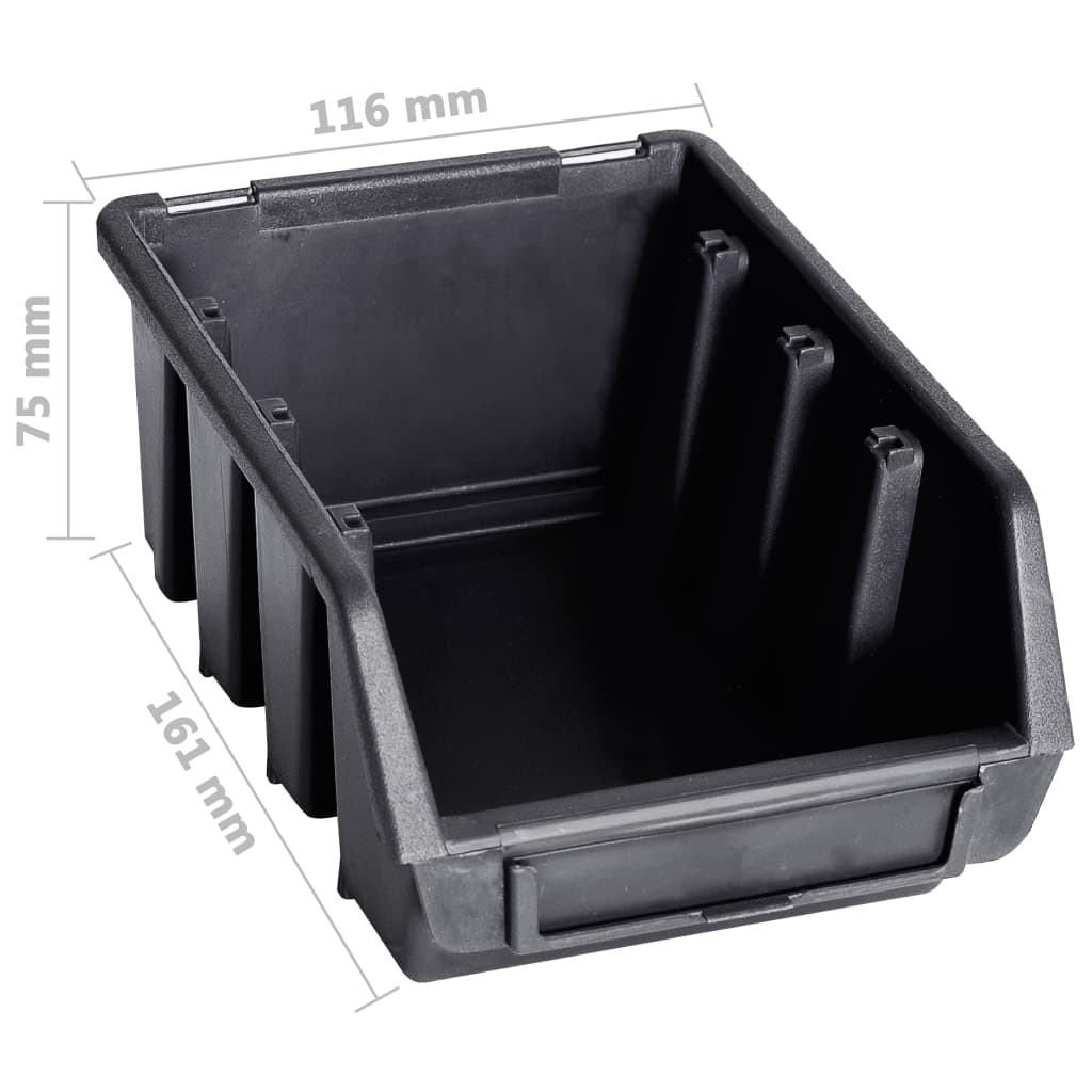 vidaXL Σκαφάκια Αποθήκευσης Σετ 29 τεμ. Κόκκινα/Μαύρα με Πάνελ Τοίχου