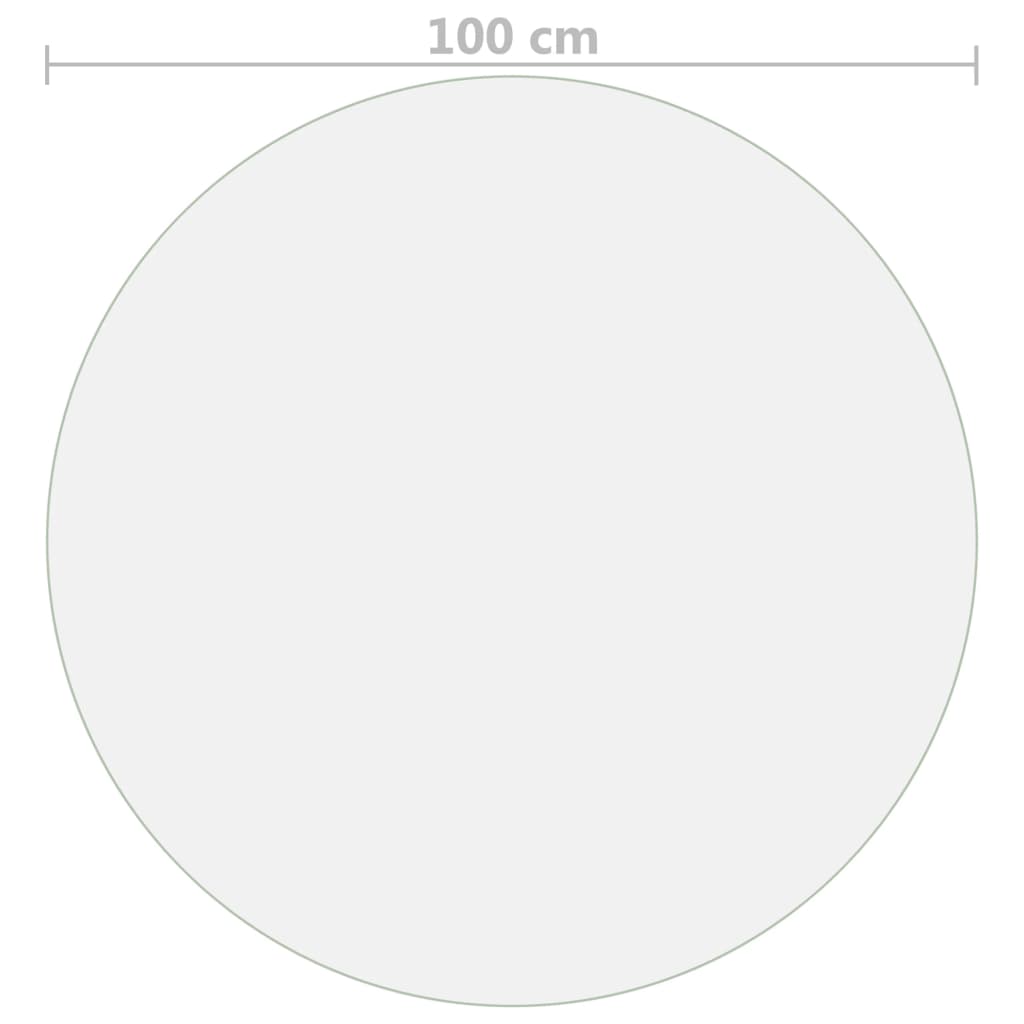 vidaXL Προστατευτικό Τραπεζιού Ματ Ø 100 εκ. / 2 χιλ. από PVC