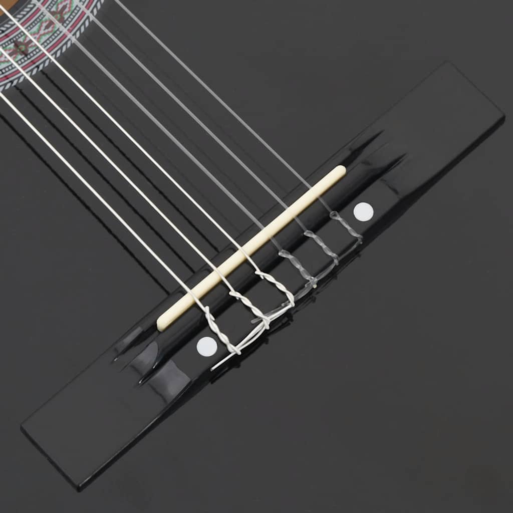vidaXL Κιθάρα Western Classical Cutaway Σετ 12 Τεμ. 6 Χορδές Μαύρη 38"