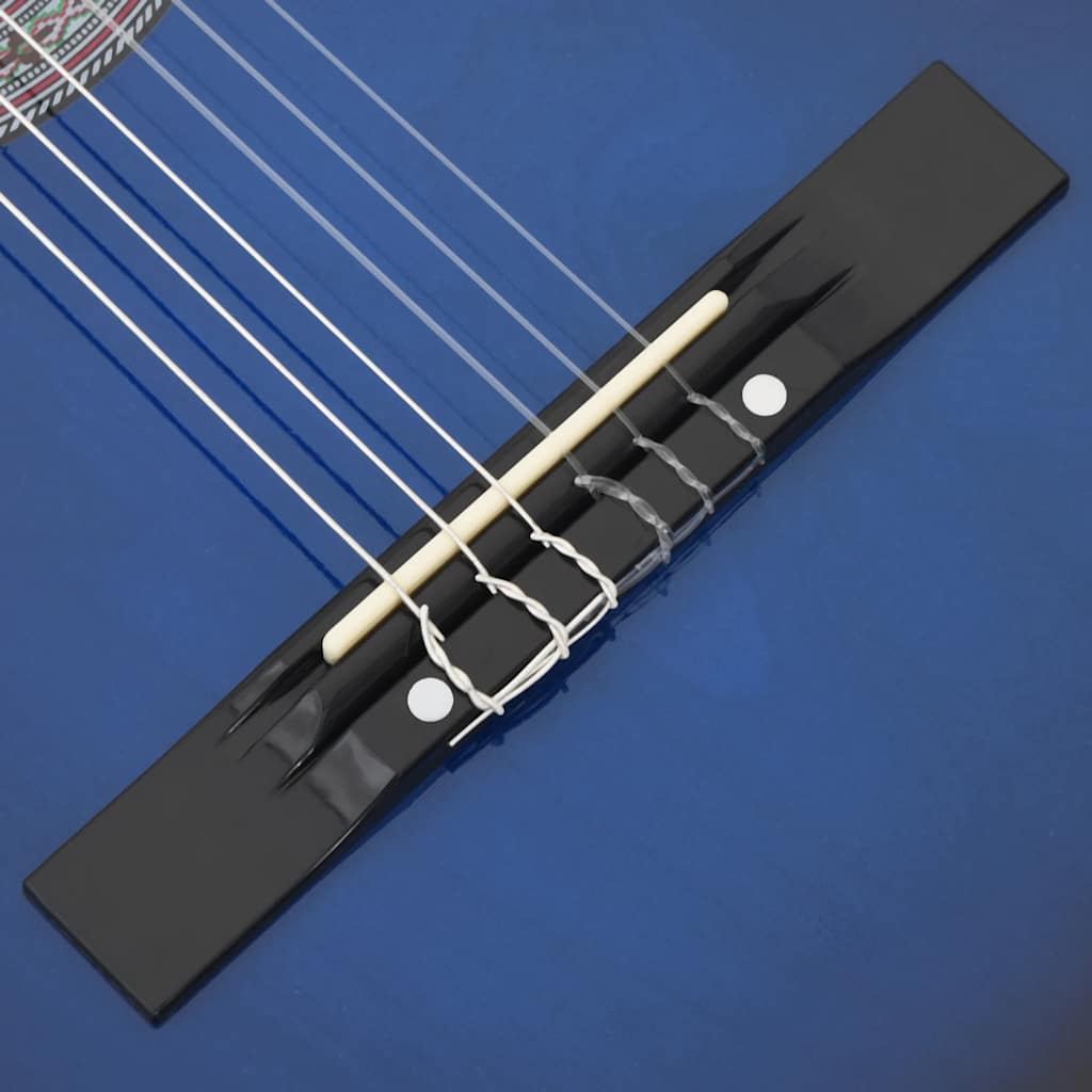 vidaXL Κιθάρα Western Classical Cutaway με 6 Χορδές Μπλε Σκίαση 38"