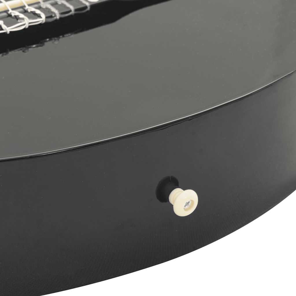 vidaXL Κιθάρα Western Classical Cutaway Μαύρη με Ισοσταθμιτή 6 Χορδές