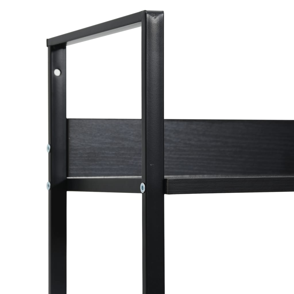 vidaXL Ραφιέρα 3 Επιπέδων Μαύρη 60x27,6x90,5 εκ. Επεξεργασμένο Ξύλο