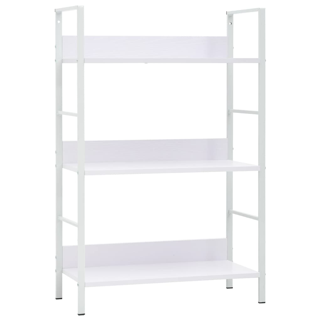 vidaXL Ραφιέρα 3 Επιπέδων Λευκή 60x27,6x90,5 εκ. Επεξεργασμένο Ξύλο
