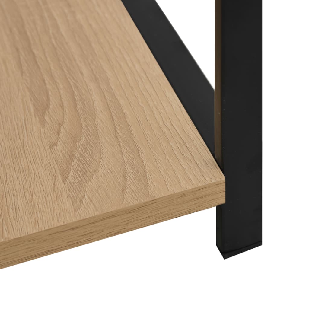 vidaXL Ραφιέρα Ίσια Μικρή Μαύρη/Δρυς 33,5x39,6x79,7 εκ. Επεξ. Ξύλο