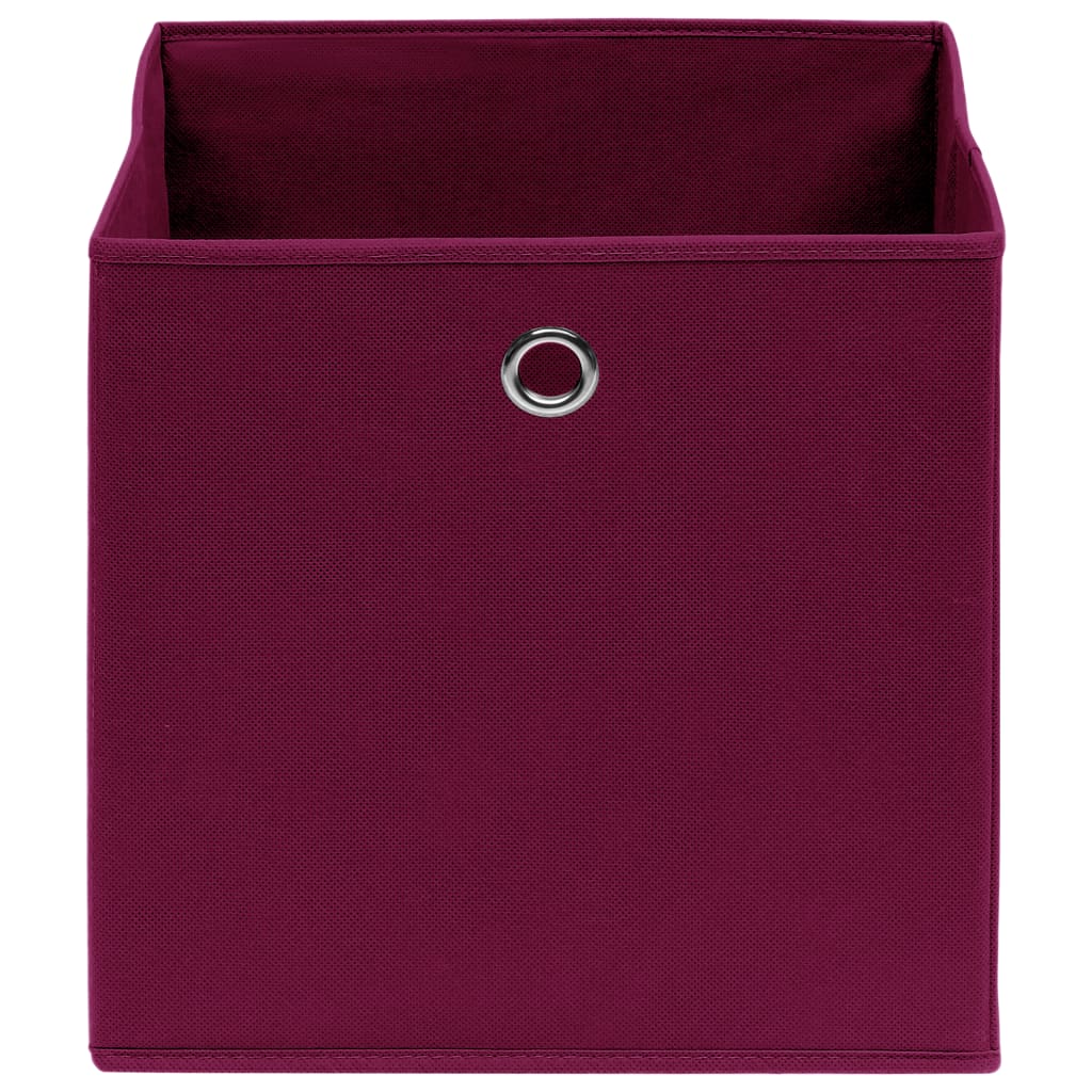 vidaXL Κουτιά Αποθήκευσης 4 τεμ. Κόκκινα 32 x 32 x 32 εκ. Υφασμάτινα