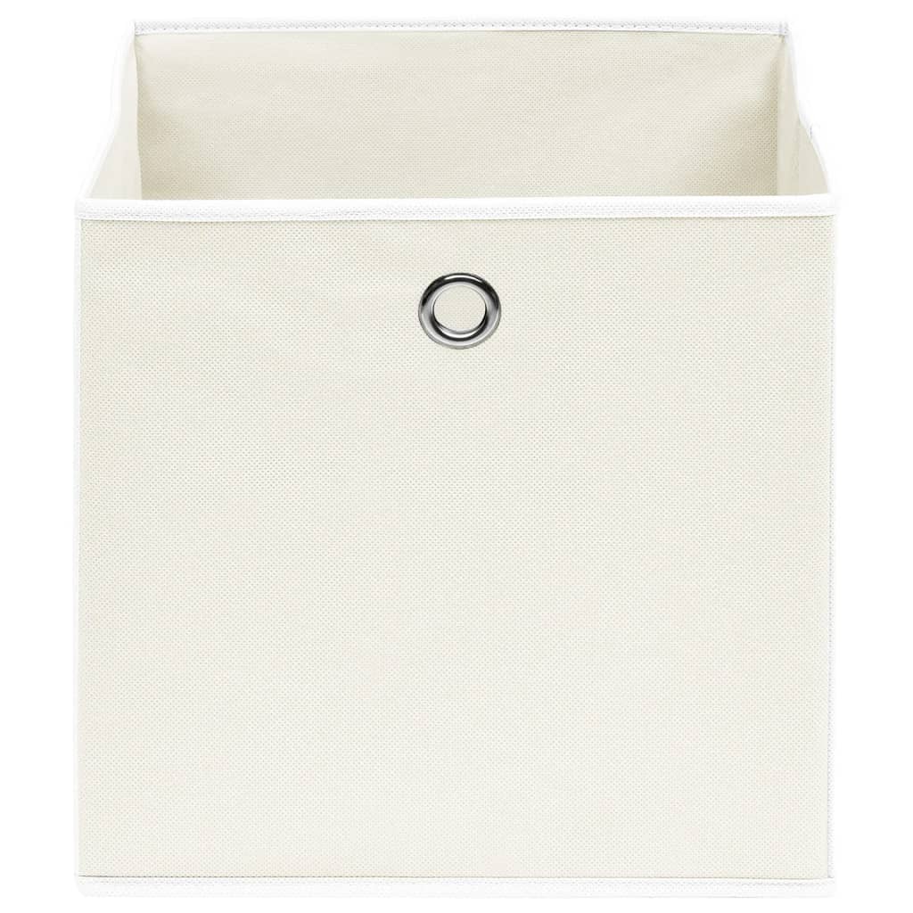 vidaXL Κουτιά Αποθήκευσης 4 τεμ. Λευκά 32 x 32 x 32 εκ. Υφασμάτινα