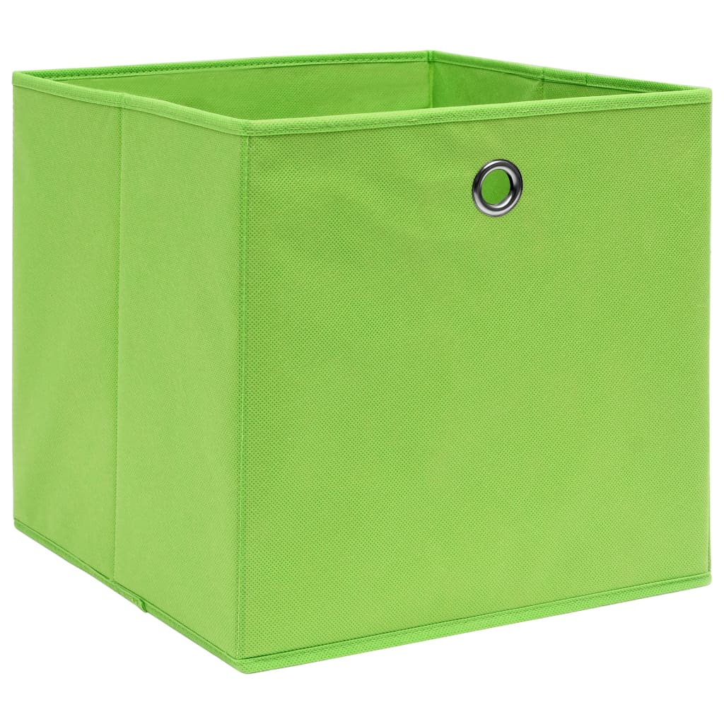 vidaXL Κουτιά Αποθήκευσης 10 τεμ. Πράσινα 32 x 32 x 32 εκ. Υφασμάτινα
