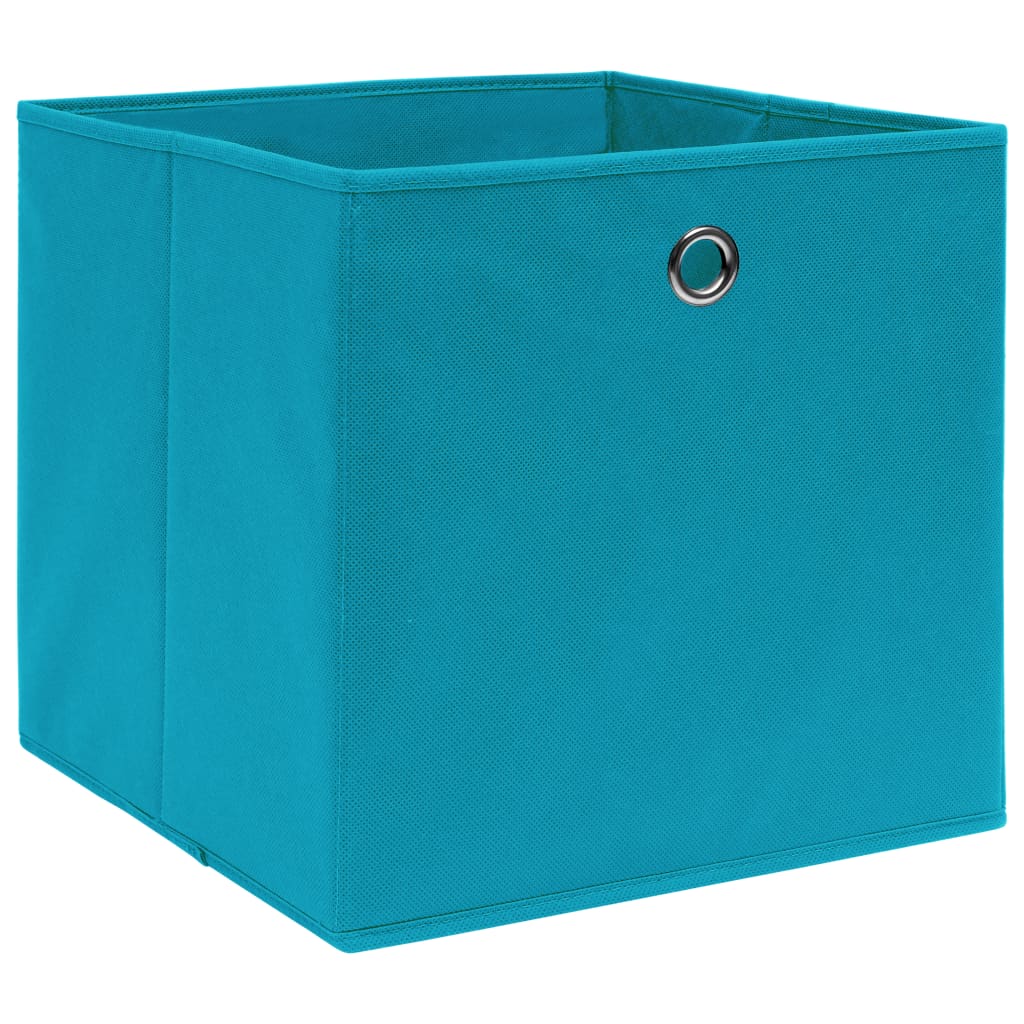 vidaXL Κουτιά Αποθήκευσης 4 τεμ. Γαλάζια 32 x 32 x 32 εκ. Υφασμάτινα