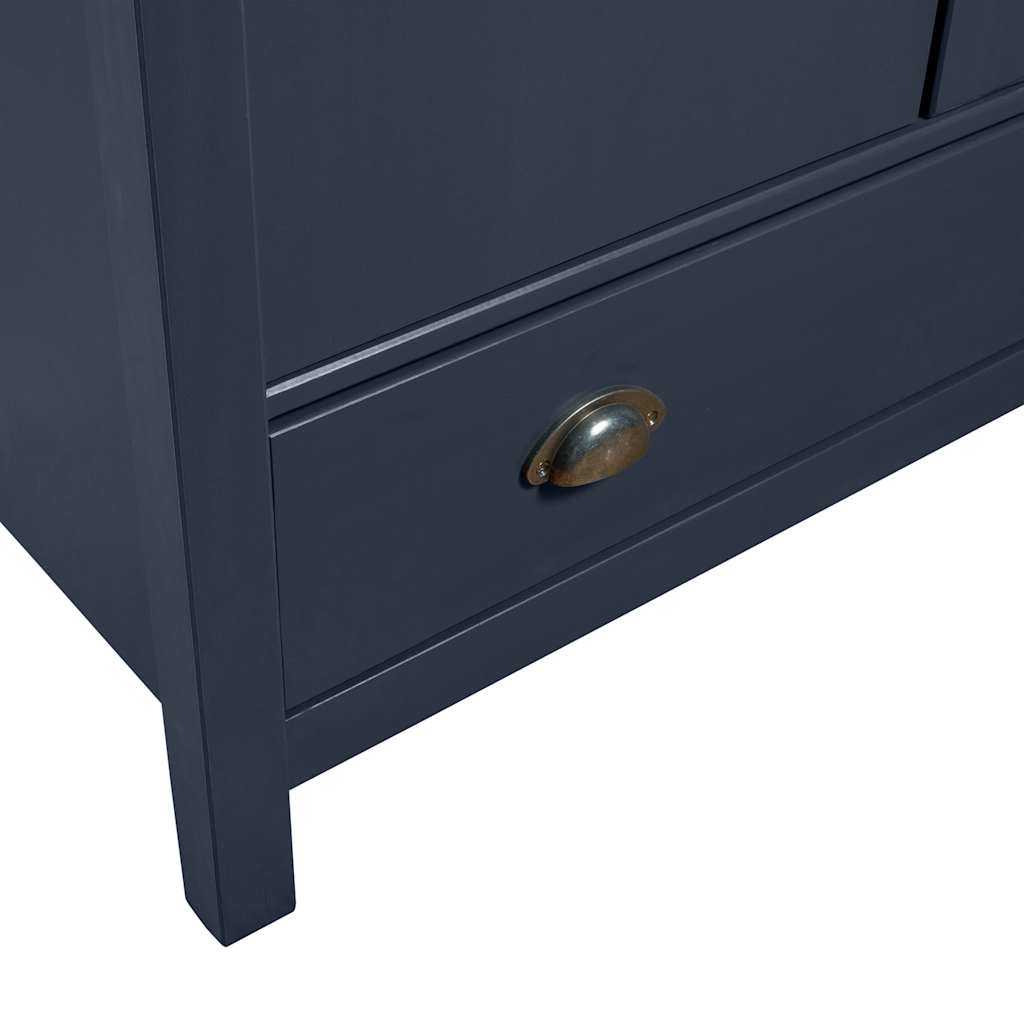 vidaXL Ντουλάπα Hill Δίφυλλη Γκρι 89x50x170 εκ. Μασίφ Ξύλο Πεύκου