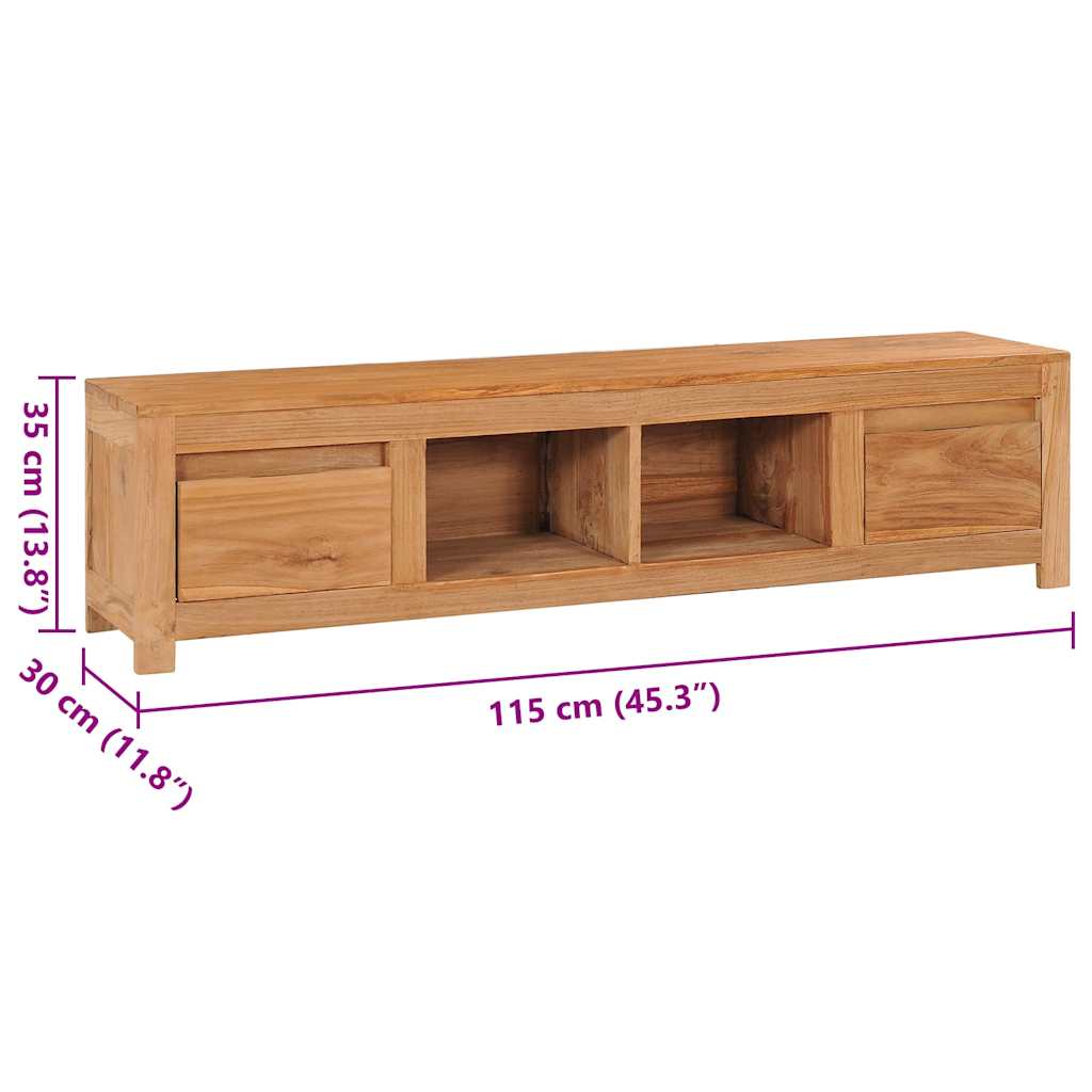 vidaXL Έπιπλο Τηλεόρασης 115 x 30 x 35 εκ. από Μασίφ Ξύλο Teak