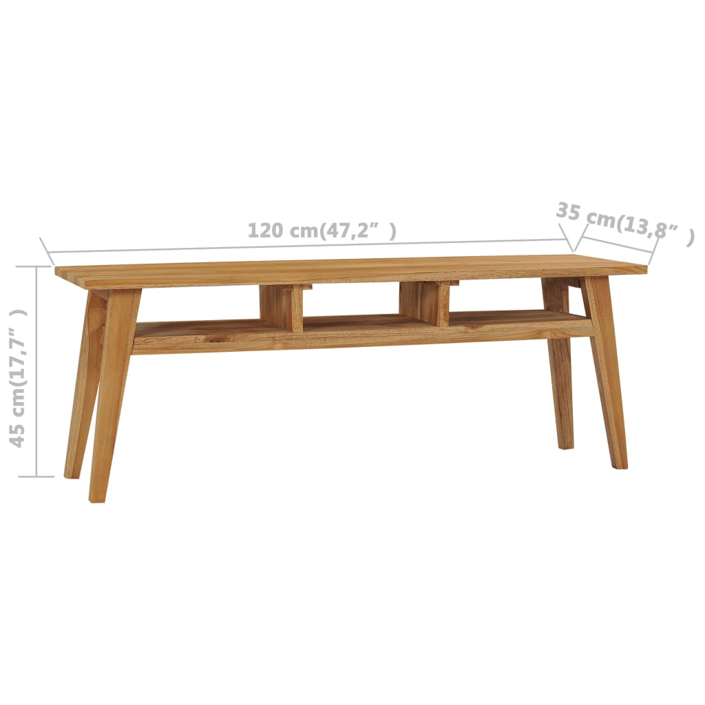 vidaXL Έπιπλο Τηλεόρασης 120 x 35 x 45 εκ. από Μασίφ Ξύλο Teak