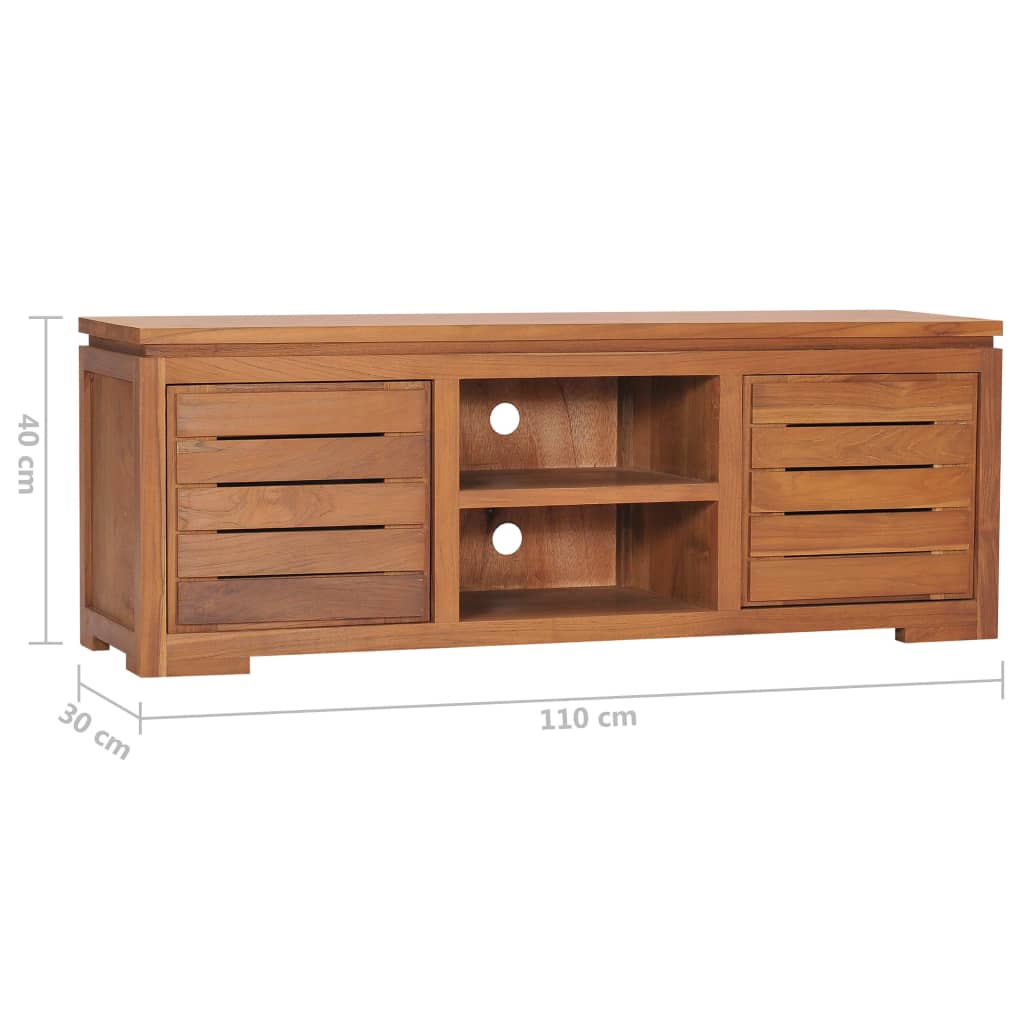 vidaXL Έπιπλο Τηλεόρασης 110 x 30 x 40 εκ. από Μασίφ Ξύλο Teak