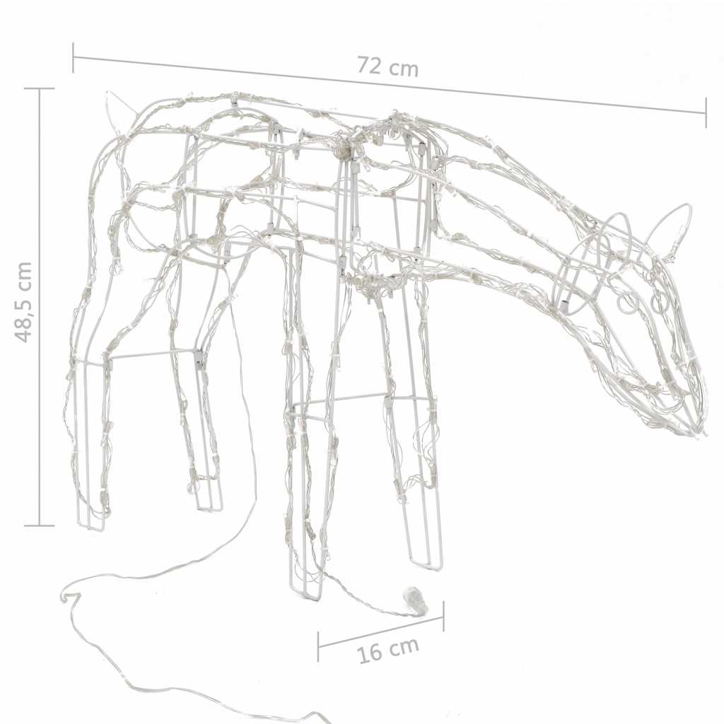 vidaXL Τάρανδοι Χριστουγεννιάτικοι Φωτιζόμενοι 3 τεμ. με 229 LED