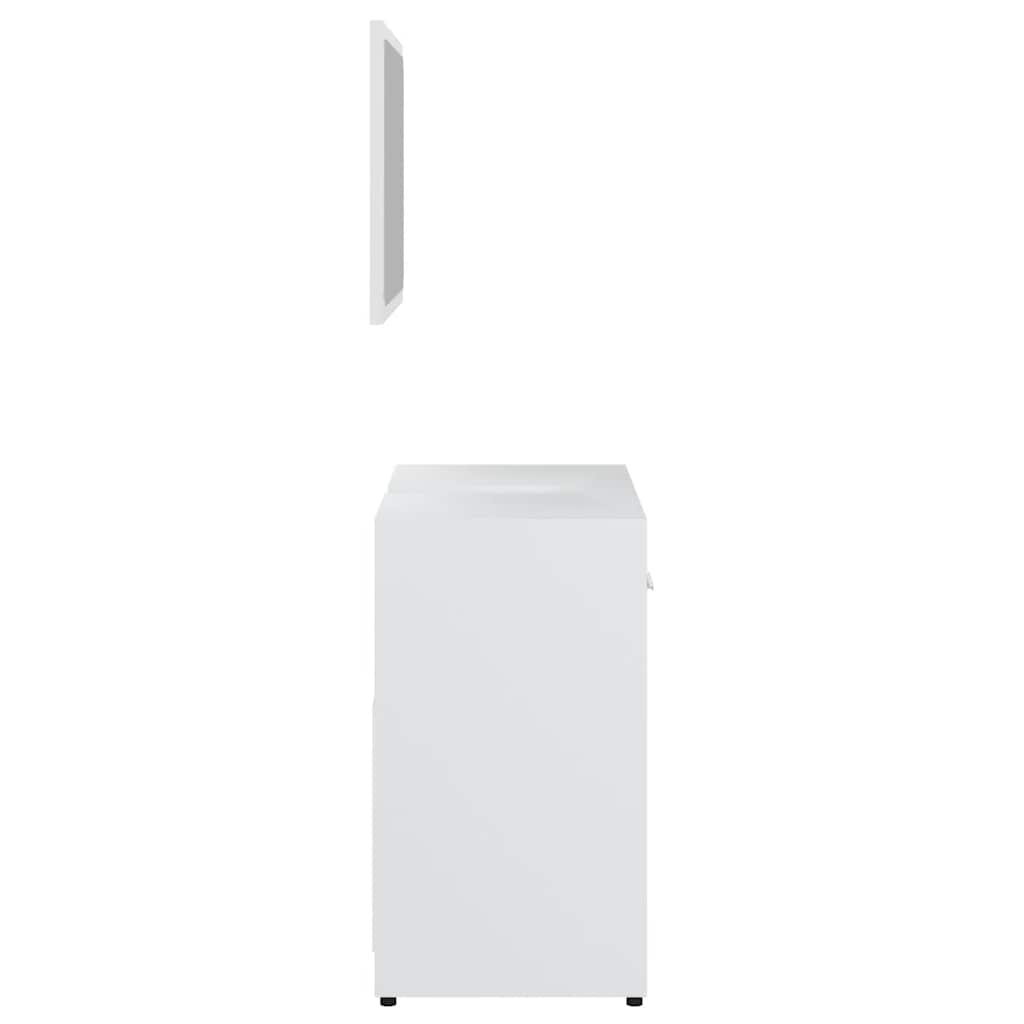 vidaXL Σετ Επίπλων Μπάνιου Λευκό από Επεξεργασμένο Ξύλο