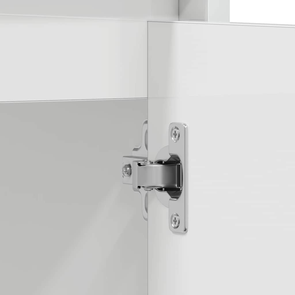 vidaXL Ντουλάπι Νιπτήρα Γυαλιστερό Λευκό 60 x 33 x 61 εκ. Επεξ. Ξύλο
