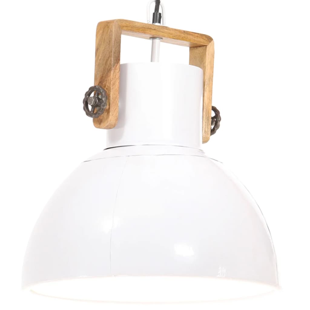 vidaXL Φωτιστικό Κρεμαστό Industrial Στρογγυλό 25 W Λευκό 40 εκ. Ε27