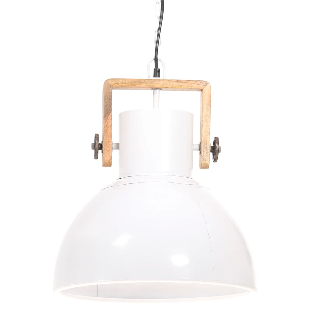 vidaXL Φωτιστικό Κρεμαστό Industrial Στρογγυλό 25 W Λευκό 40 εκ. Ε27