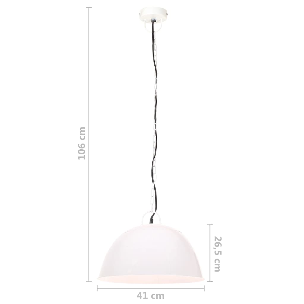 vidaXL Φωτιστικό Κρεμαστό Vintage Στρογγυλό 25 W Λευκό 41 εκ. Ε27