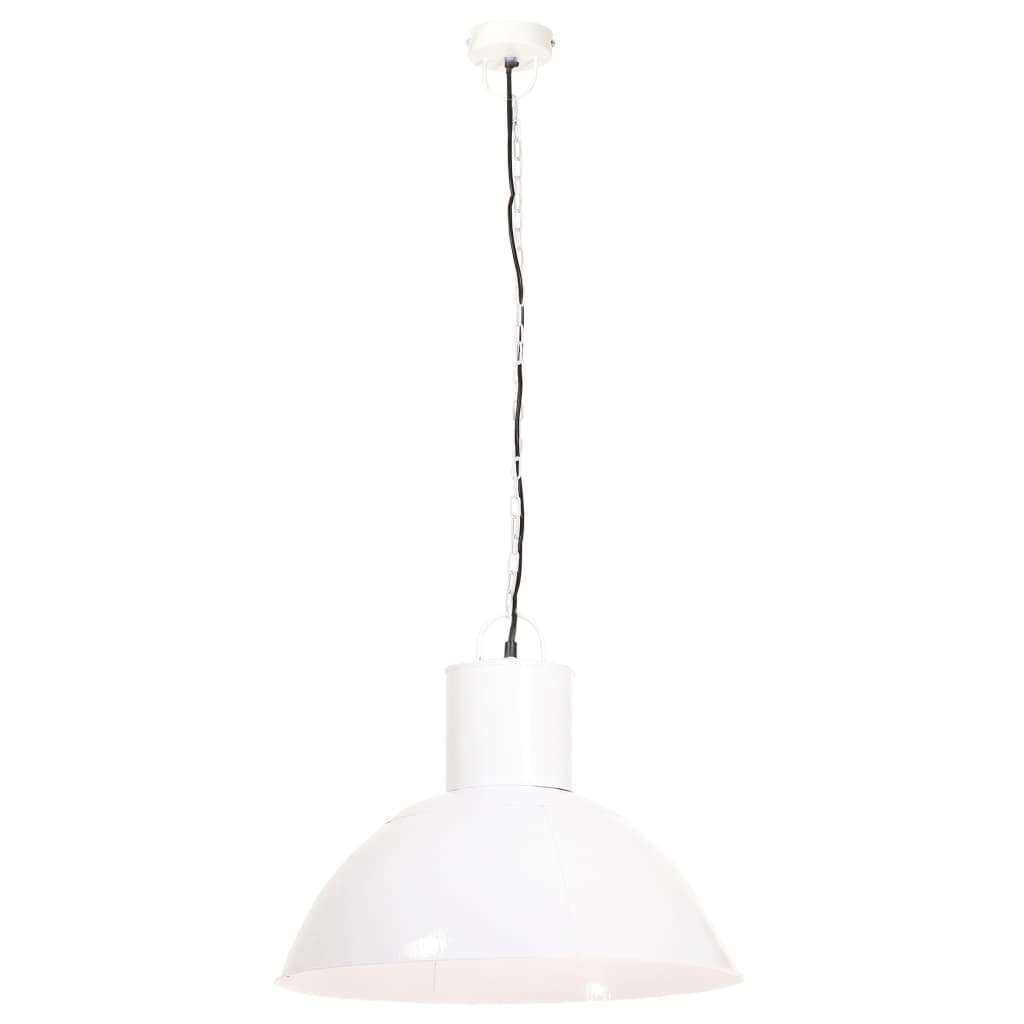 vidaXL Φωτιστικό Κρεμαστό Στρογγυλό 25 W Λευκό 48 εκ. Ε27