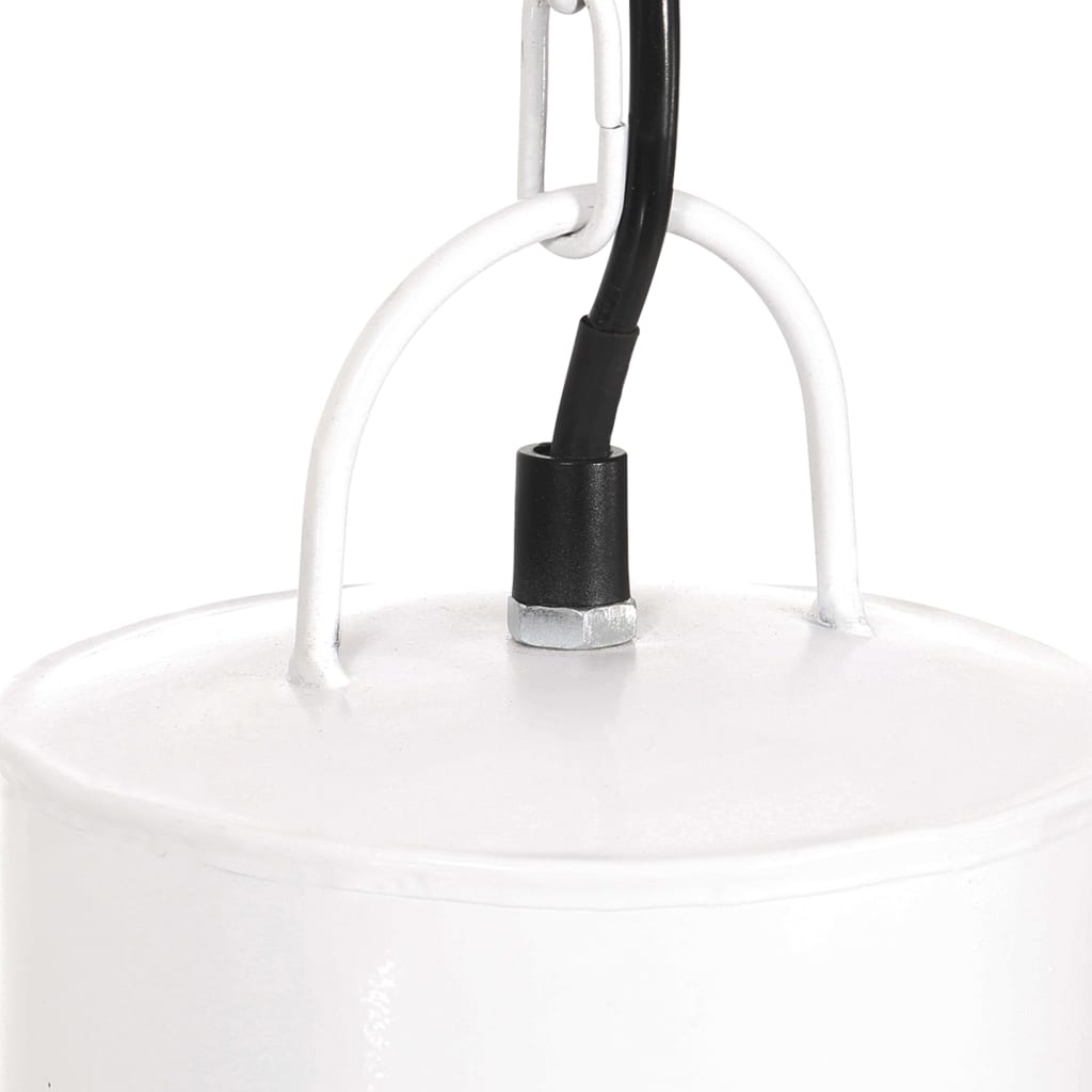 vidaXL Φωτιστικό Κρεμαστό Στρογγυλό 25 W Λευκό 48 εκ. Ε27