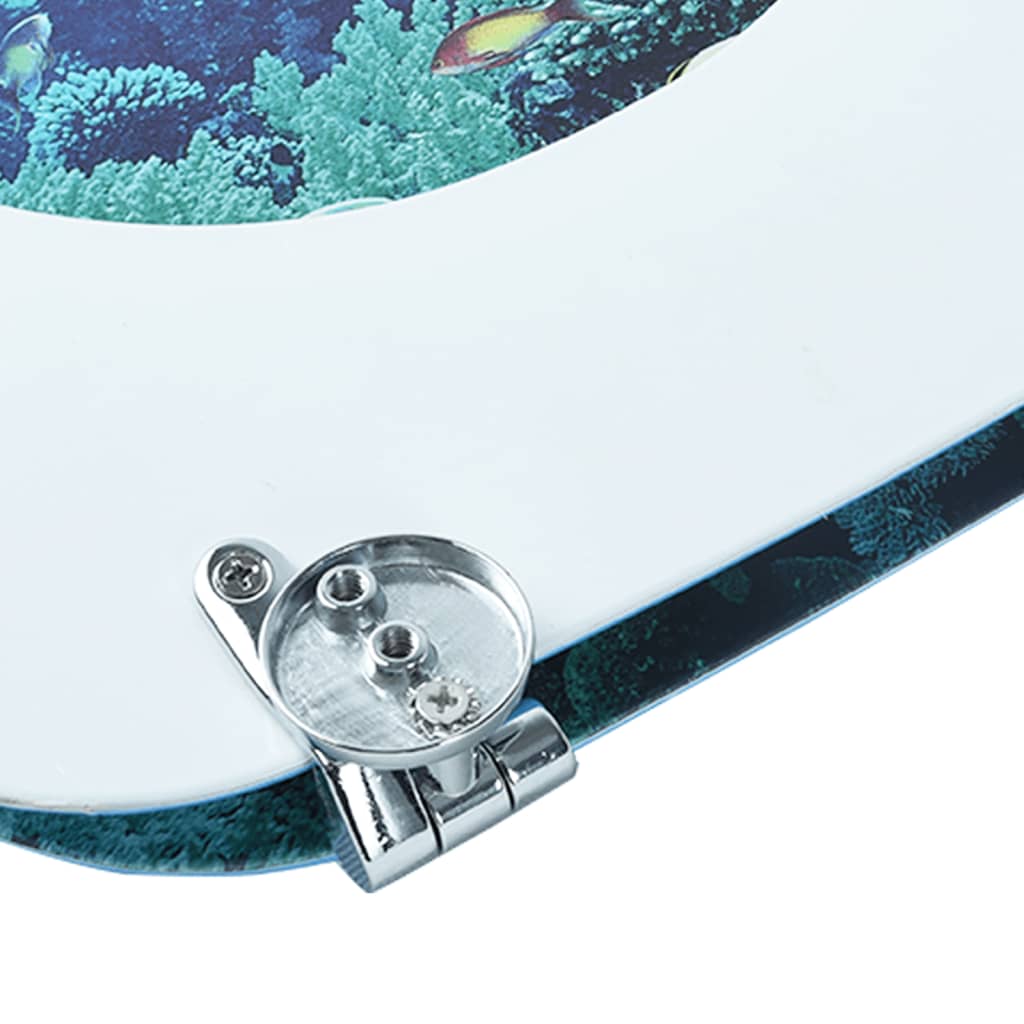 vidaXL Κάλυμμα Λεκάνης με Καπάκι Σχέδιο Βαθιά Θάλασσα από MDF