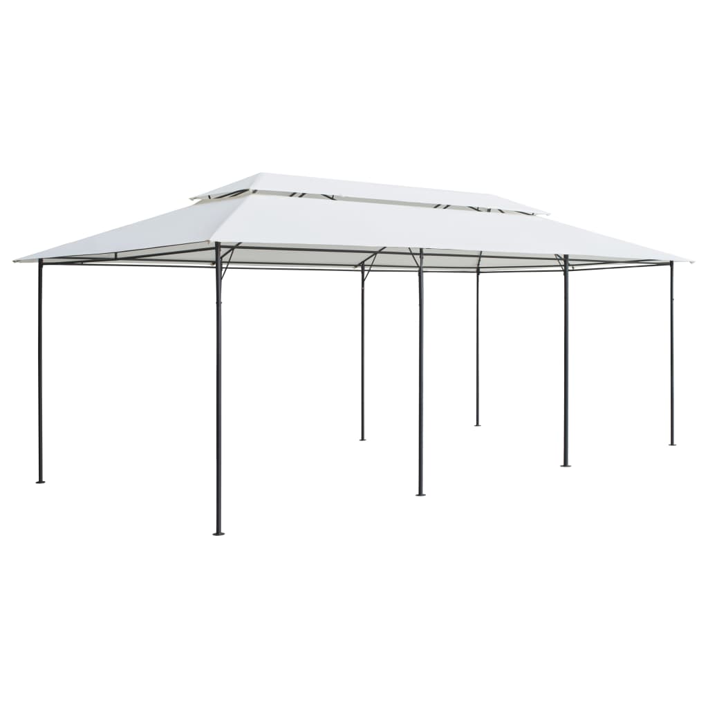 vidaXL Κιόσκι Λευκό 600 x 298 x 270 εκ. 180 γρ./μ²