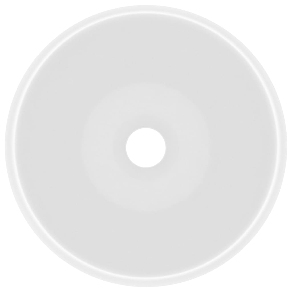 vidaXL Νιπτήρας Πολυτελής Στρογγυλός Λευκό Ματ 40 x 15 εκ. Κεραμικός