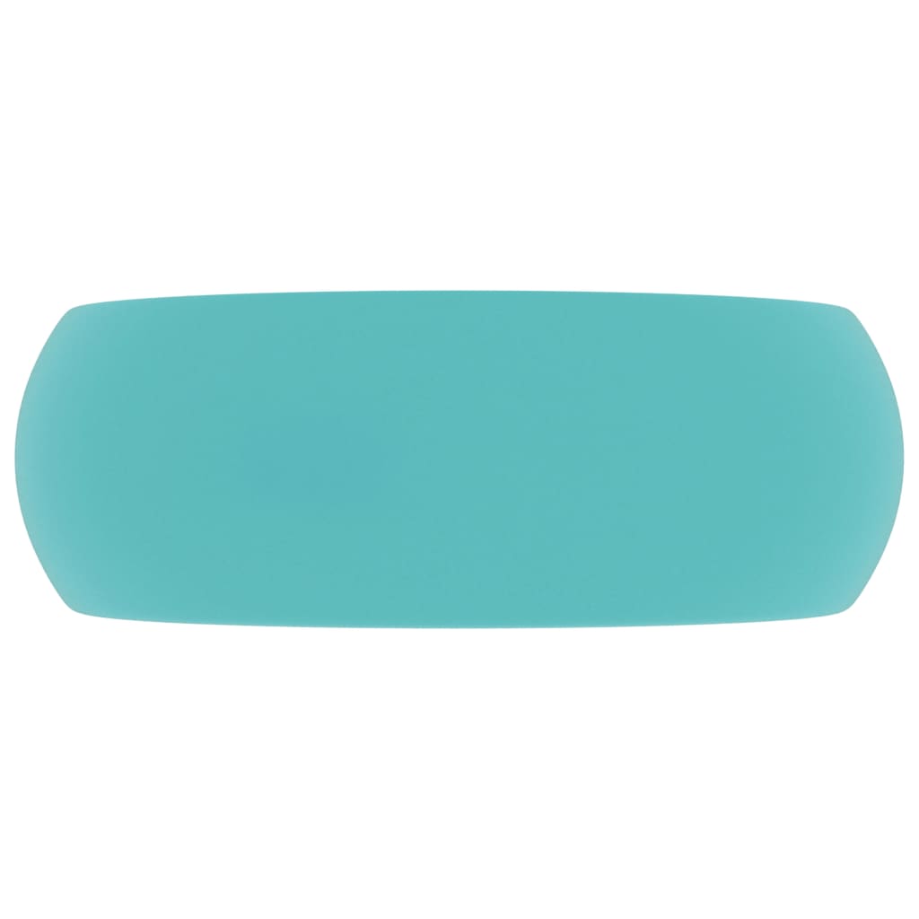 vidaXL Νιπτήρας Πολυτελής Στρογγυλός Αν. Πράσινο Ματ 40x15 εκ Κεραμικό