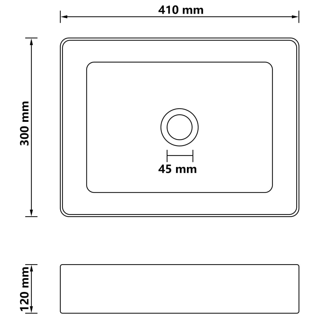 vidaXL Νιπτήρας Πολυτελής Σκούρο Πράσινο Ματ 41x30x12 εκ. Κεραμικός