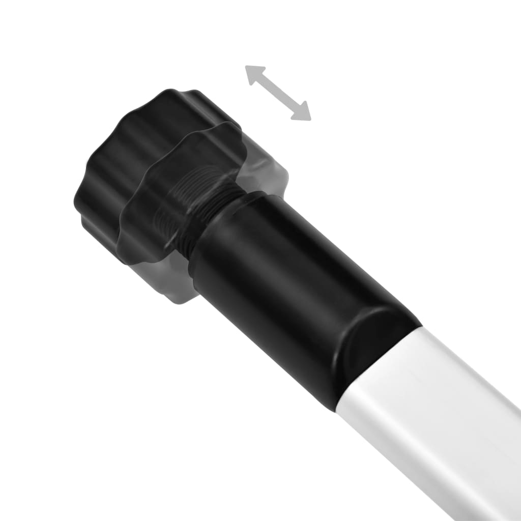 vidaXL Σύστημα Ανοιχτής Ντουλάπας Τηλεσκοπικό με Ράγες/Ράφι Αλουμινίου