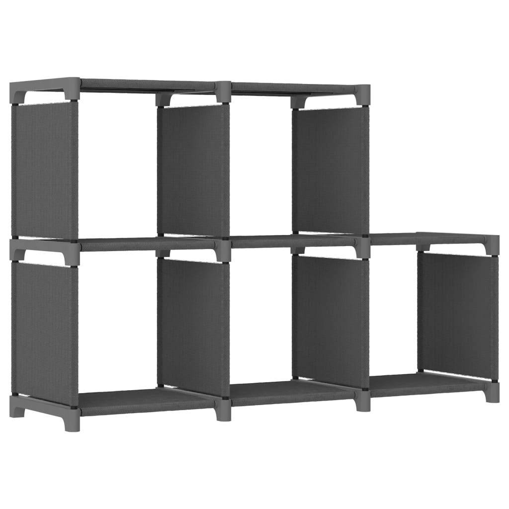 vidaXL Ραφιέρα με 5 Κύβους Γκρι 103 x 30 x 72,5 εκ. Υφασμάτινη