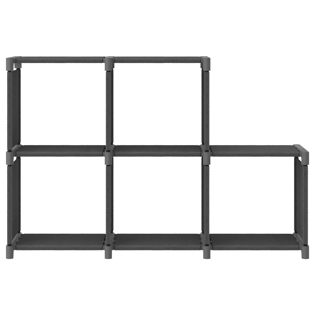 vidaXL Ραφιέρα με 5 Κύβους Γκρι 103 x 30 x 72,5 εκ. Υφασμάτινη