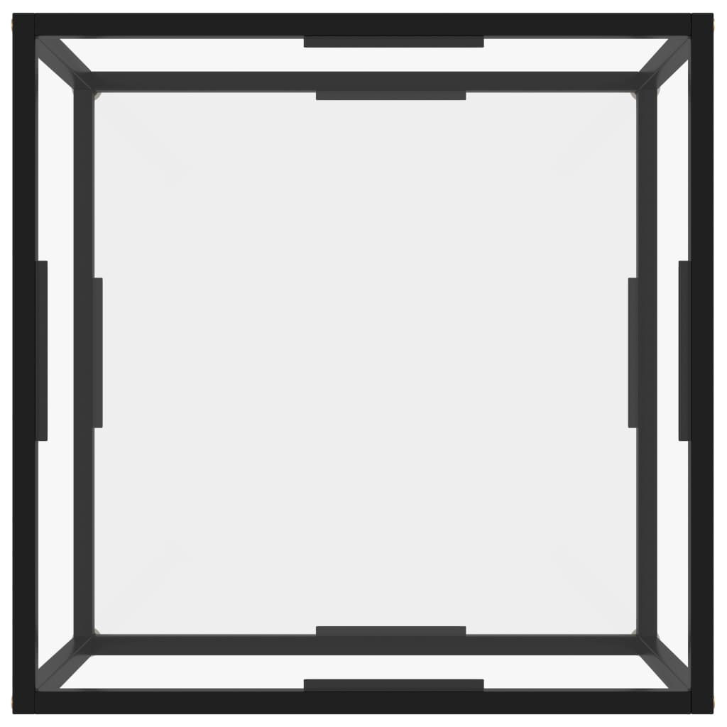 vidaXL Τραπεζάκι Σαλονιού Διαφανές 60 x 60 x 35 εκ. από Ψημένο Γυαλί