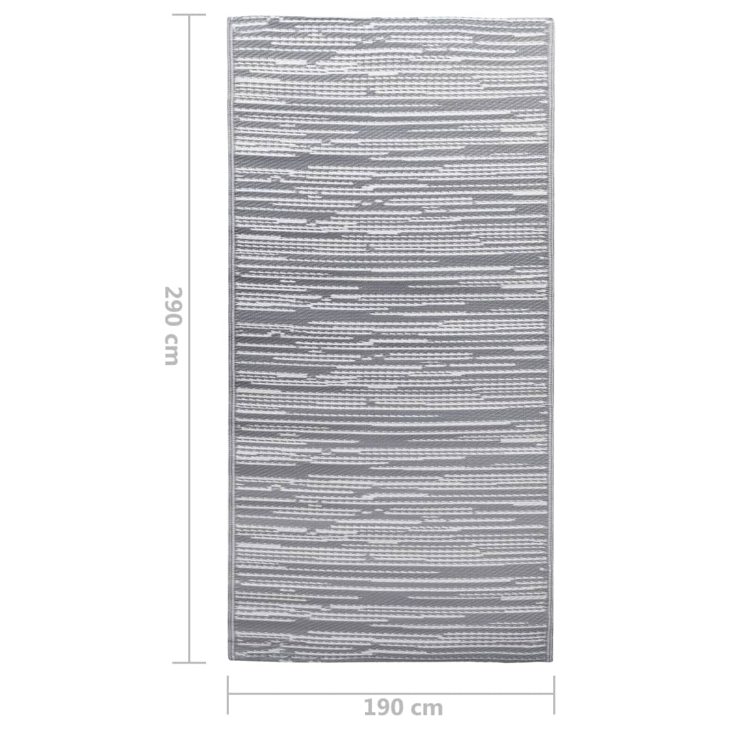 vidaXL Χαλί εξωτερικού χώρου ARAKIL γκρι 190x290 cm PP