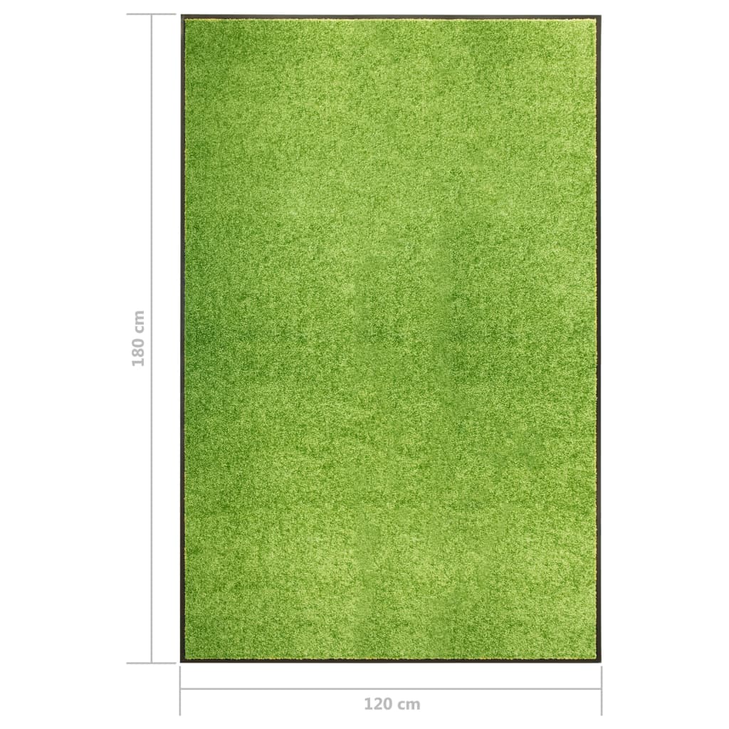 vidaXL Πατάκι Εισόδου Πλενόμενο Πράσινο 120 x 180 εκ.