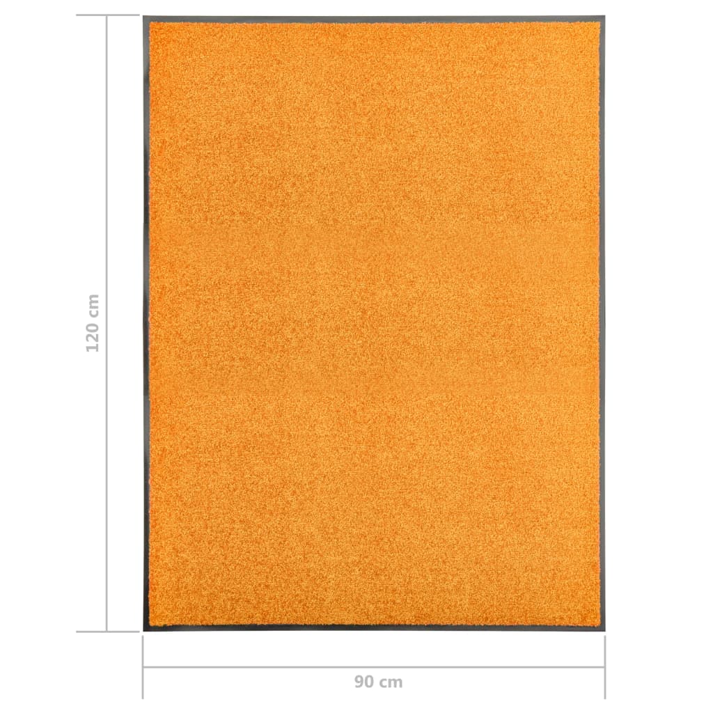 vidaXL Πατάκι Εισόδου Πλενόμενο Πορτοκαλί 90 x 120 εκ.