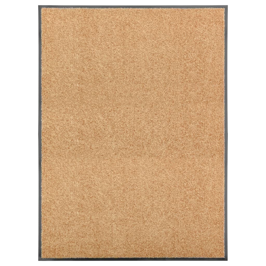 vidaXL Πατάκι Εισόδου Πλενόμενο Κρεμ 90 x 120 εκ.